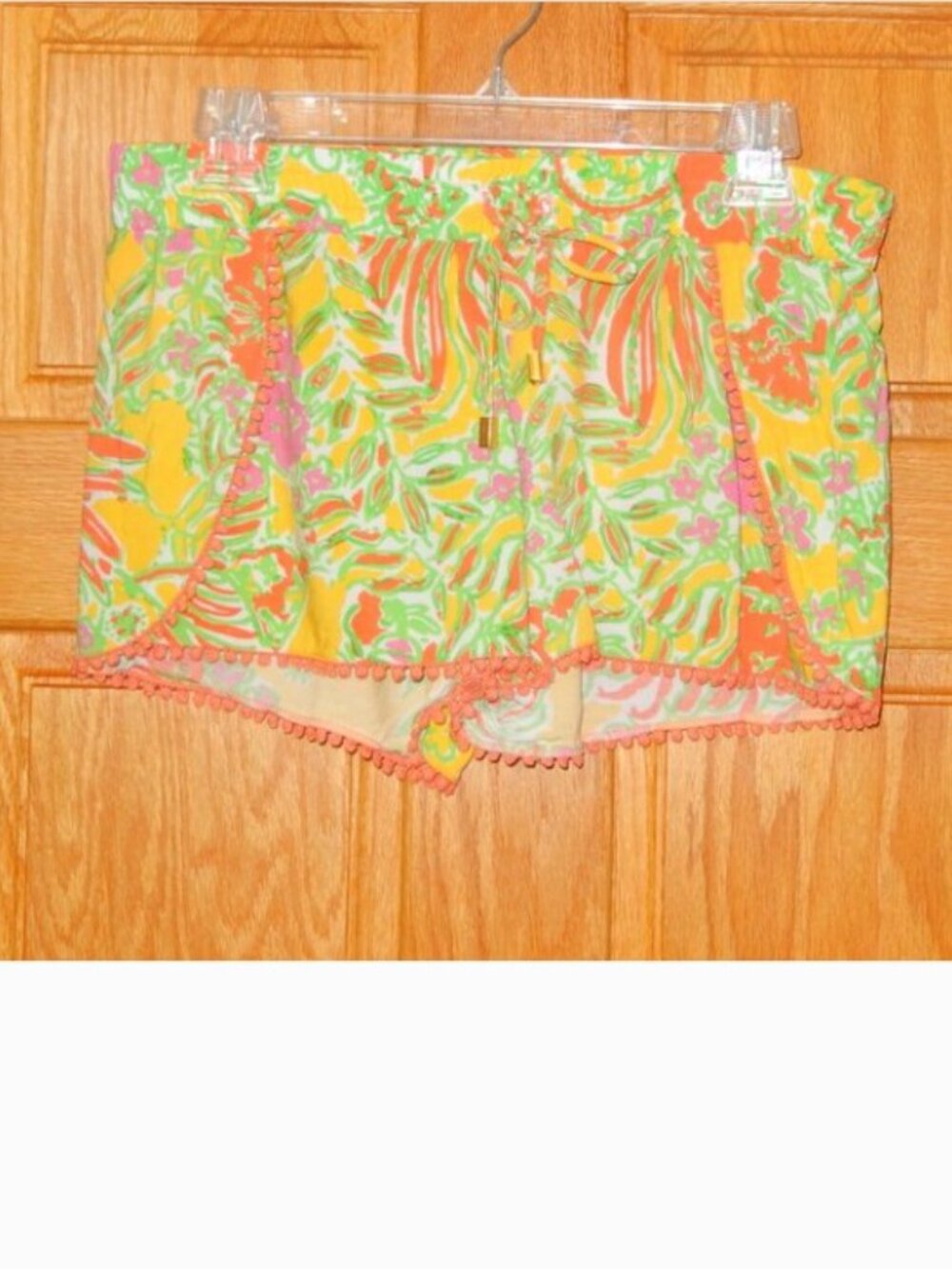 Lilly Pulitzer Shorts Happy Place Pom Pom Challis Small
